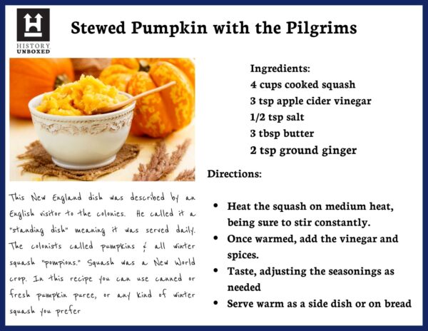 Pumpkin Stew with the Pilgrims!