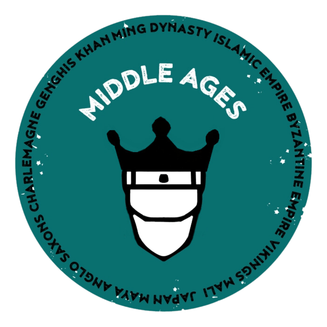 middle ages subscription logo with royal silhoutte icon